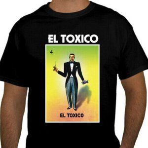 El Toxico Mexican Loteria T-Shirt Black